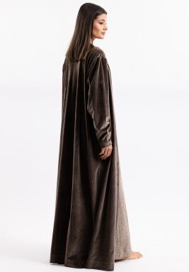 Gray Knit Velvet Set 