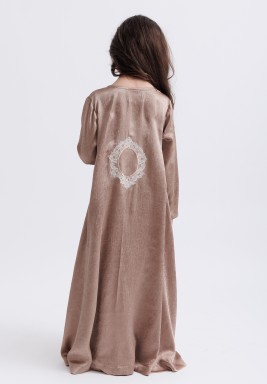 Copper Embroidered Vest and Dress Set 