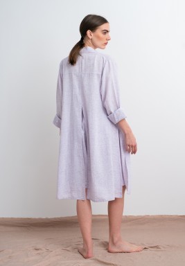 Light Purple Linen Shirt and Shorts Set