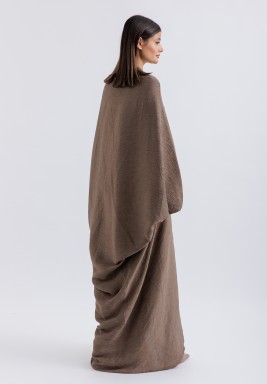 Taupe Draped Kaftan