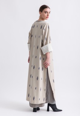 Grey Velvet Fine Embroidery