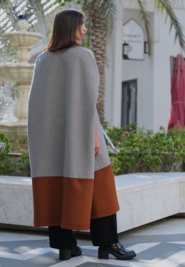 Gray & Orange The Cape Coat