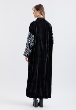 Glam Sleeves Black Kaftan