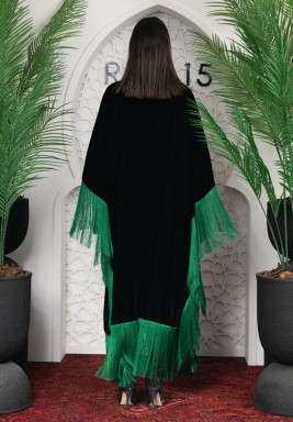 Black / Green Fringe Set