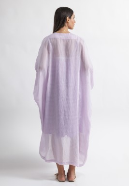 Lavender Dress & Bisht Set