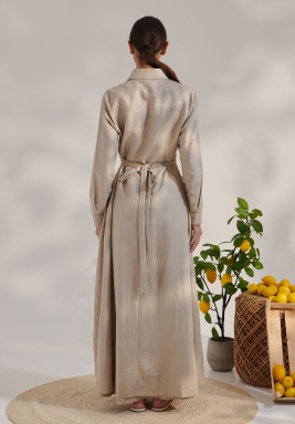 Linen Dress & Long Jacket 