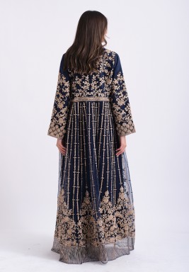 Gold Floral Embroidered kaftan