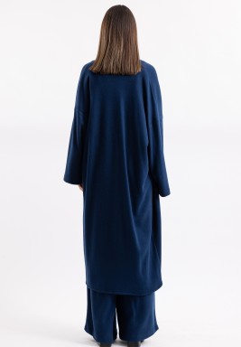 Navy Blue Knit Cardigan