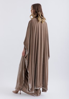 Taupe Velvet Cape