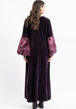 Dark Purple Textured Kaftan