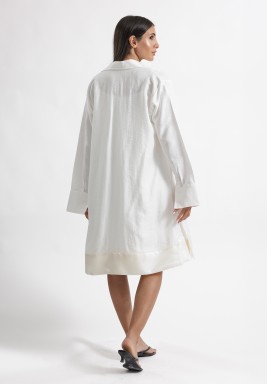 Offwhite Dress and Shirt Set