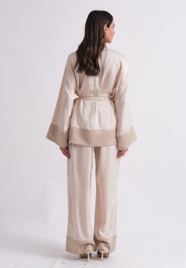 Soft Beige Belted Set 