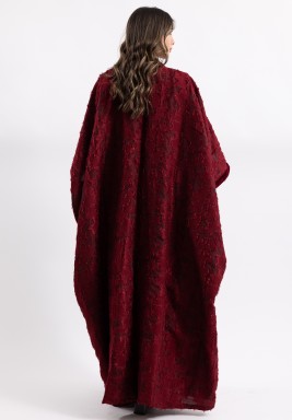 Burgundy Velvet Dress and Royal Bisht Set