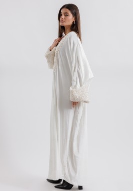 White Embellished Kaftan