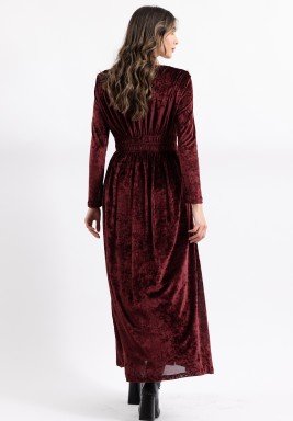 Maroon Tied Waist with Rope