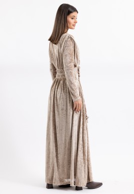 Beige Tied Waist with Rope