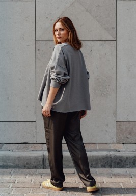Light Gray Relaxed Fit Sweatshirt