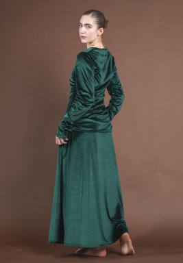 Emerald Green Velvet Dress