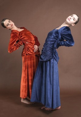 Metalic Purple Velvet Dress