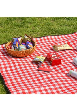 Picnic Blanket - Red & White