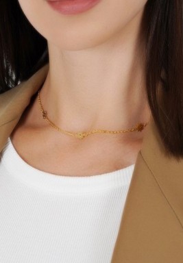 BL Gold Plated Flowers Choker