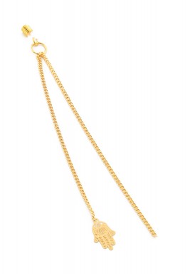 BL Gold Plated Eyeglasses Chain with Hamsa Charm