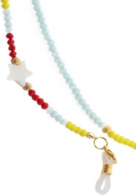 BL 4 colors Beaded Eyeglasses Chain with 2 Sea Shell Stars