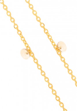 BL Gold Plated Eyeglasses Chain with circles