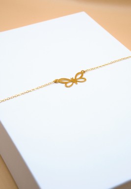 BL Gold Plated Single Butterfly Choker