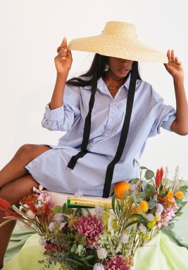 Summer Aldy Vintage Crown Sytraw Hat with Ribbon 