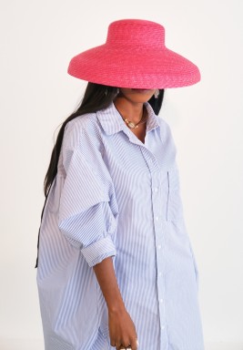 Summer Crown Red Hat with Ribbon 