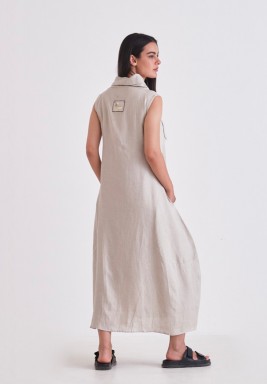 Sand Turtle Neck Dress