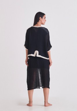 Black Adrar Shirt And Skirt Set 