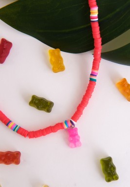 Red Bear Necklace 