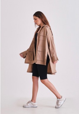 Beige Cargo Jacket