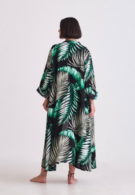 Black & Green 3 Piece Printed Pajama Set
