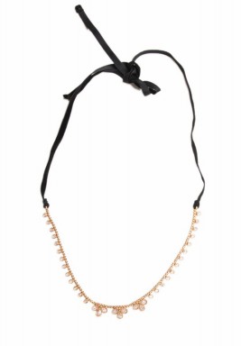 Gold triple flower Choker