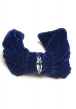 Blue Knot Front Swarovski Turban