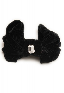 Black Knot Front Swarovski Turban
