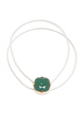 Green Swarovski Double Band Bracelet