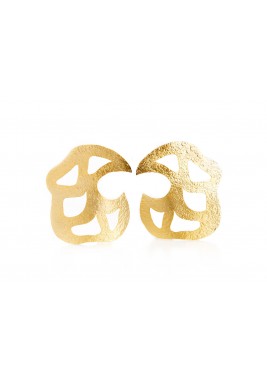 Gold Plated Samara Hammered Earring