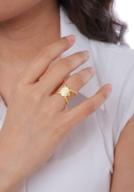 Linked Diamond Set Of A Handcuff & Ring