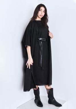 Black Midi Bisht
