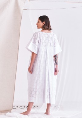 White Short Sleeves Dress 