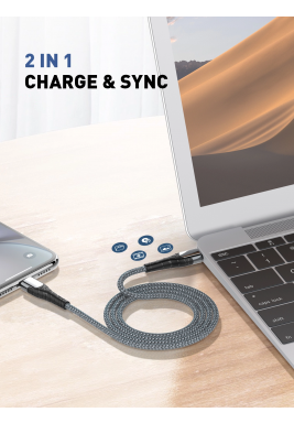 LDNIO 2m 18W Type-C to Lightning Cable - Gray