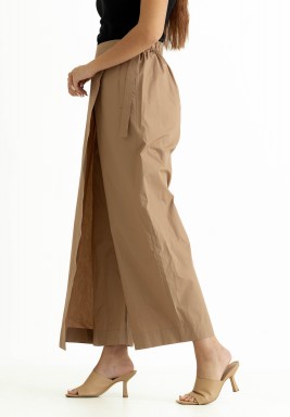 Beige Tie Around Style Trouser 