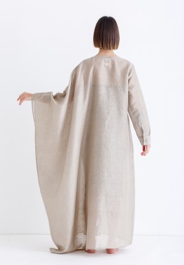 Sand Oversized Shirt Kaftan