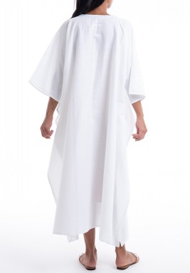 Casablanca White & Blue Embroidered Dress