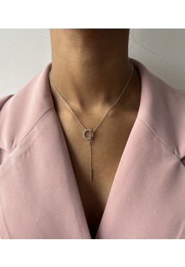 Silver Big Circle Necklace