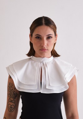 White Layered Detachable Collar